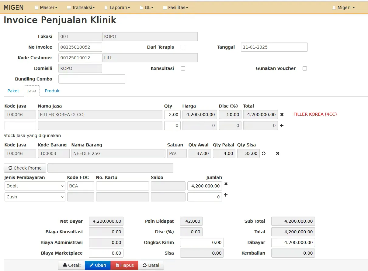 Invoice Penjualan