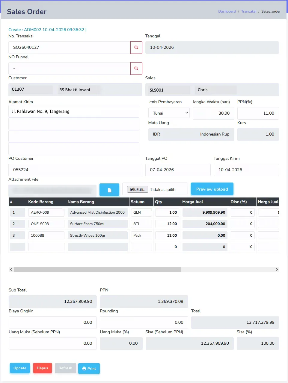 Sales Order