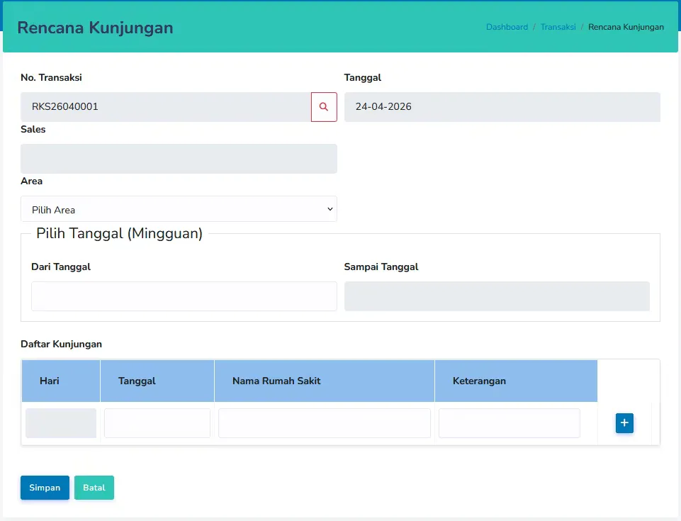 Rencana Kunjungan Sales