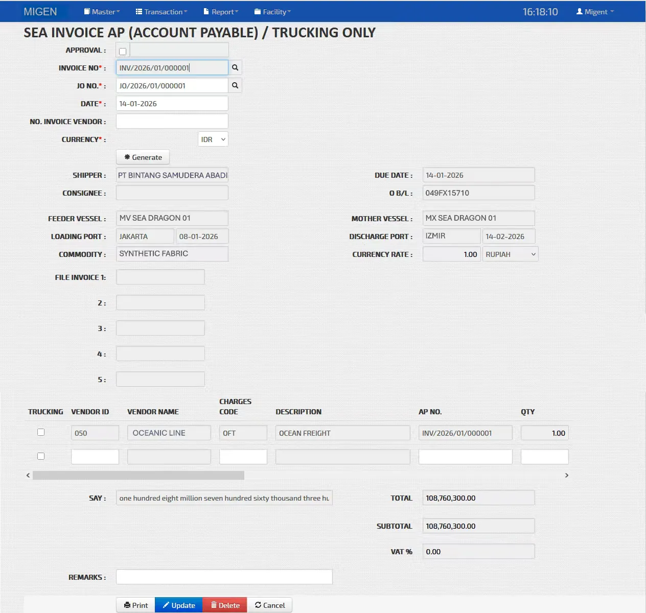 Sea Accounts Payable